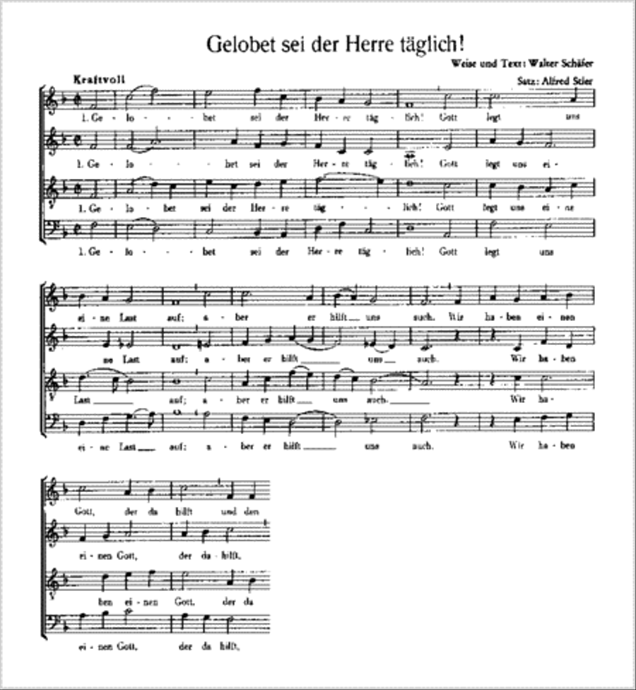Stier: Gelobet sei der Herr; Herr, dem zu Ehren Score scores gallery preview page 1