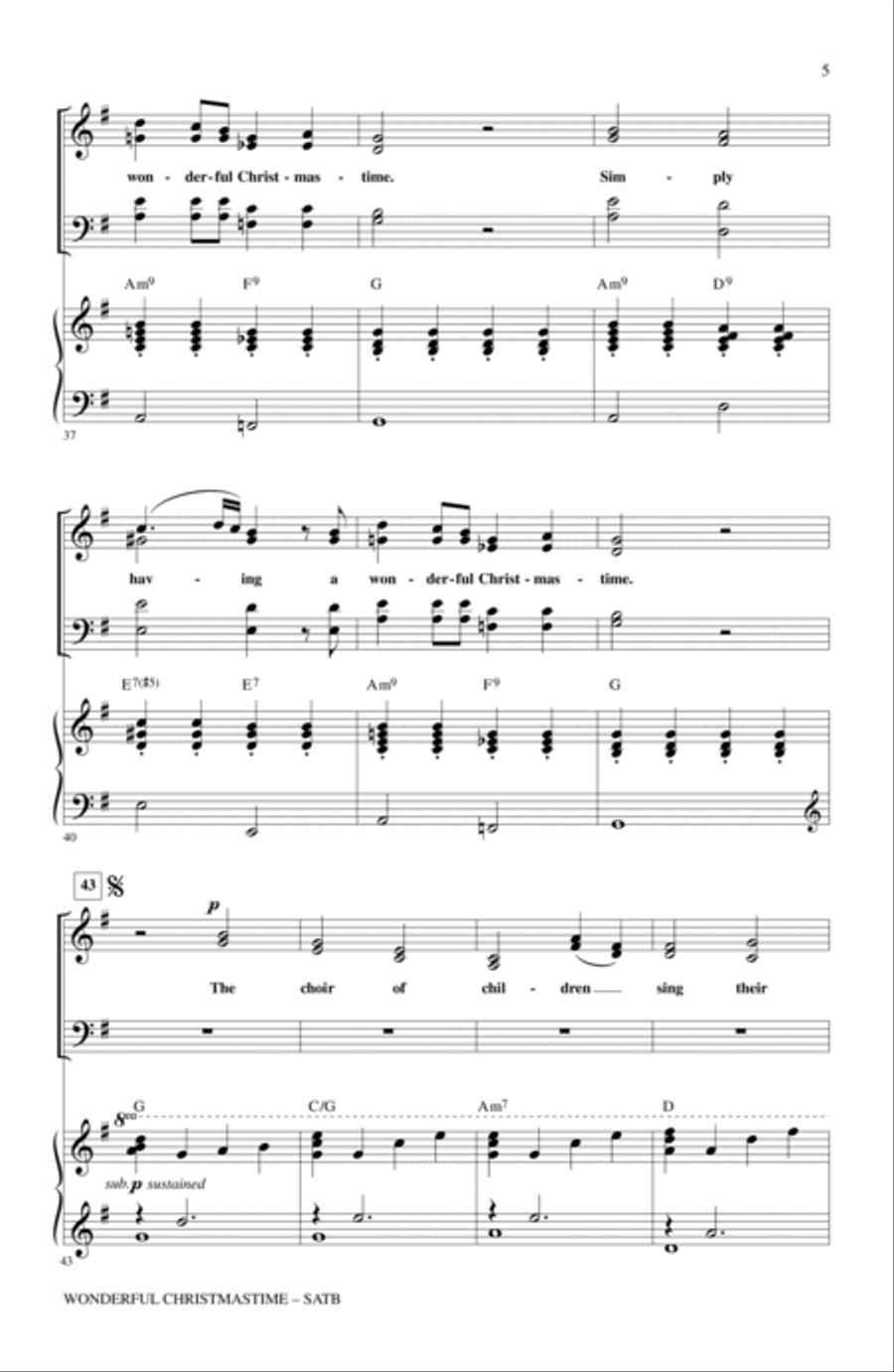 Wonderful Christmastime (arr. Alan Billingsley) 4-Part scores gallery preview page 4