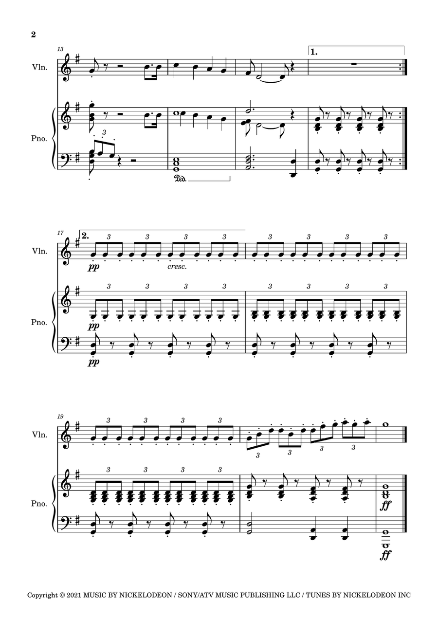 Into The Thick Of It Violin Solo scores gallery preview page 3