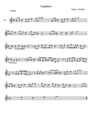 A song that starts with the enitire A minor scale : Capisce , Violin Solo