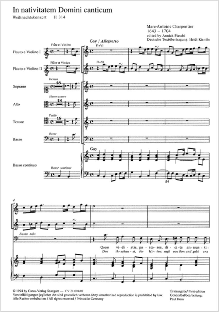 In nativitatem Domini canticum 4-Part scores gallery preview page 2