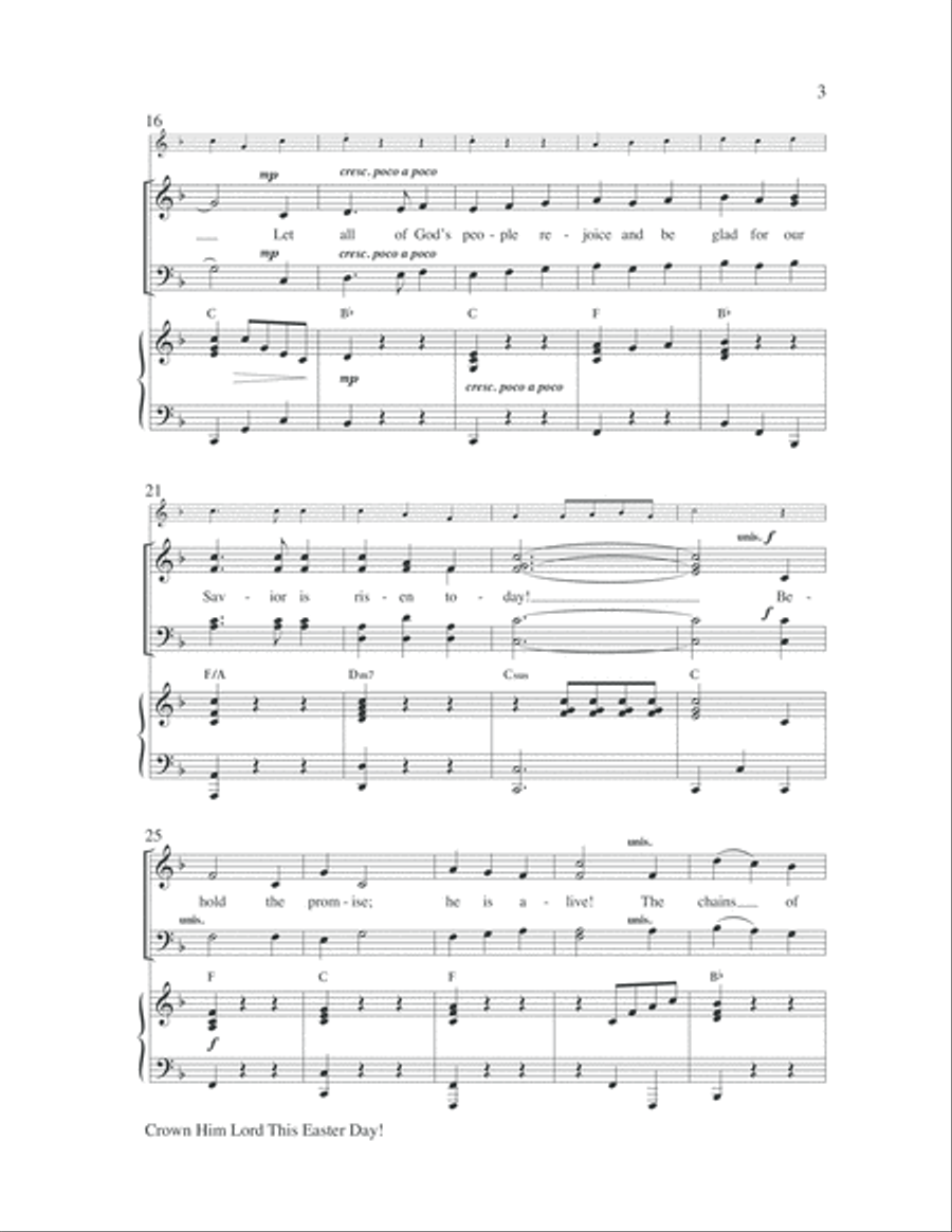 Crown Him Lord This Easter Day! 4-Part scores gallery preview page 4