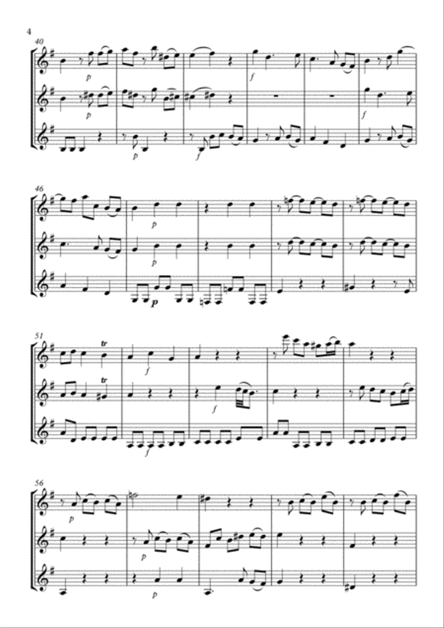 Three Sonatas No.4,5 & 6 Woodwind Trio scores gallery preview page 4