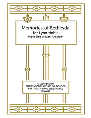 Memories of Bethesda for solo piano by Mark Andersen