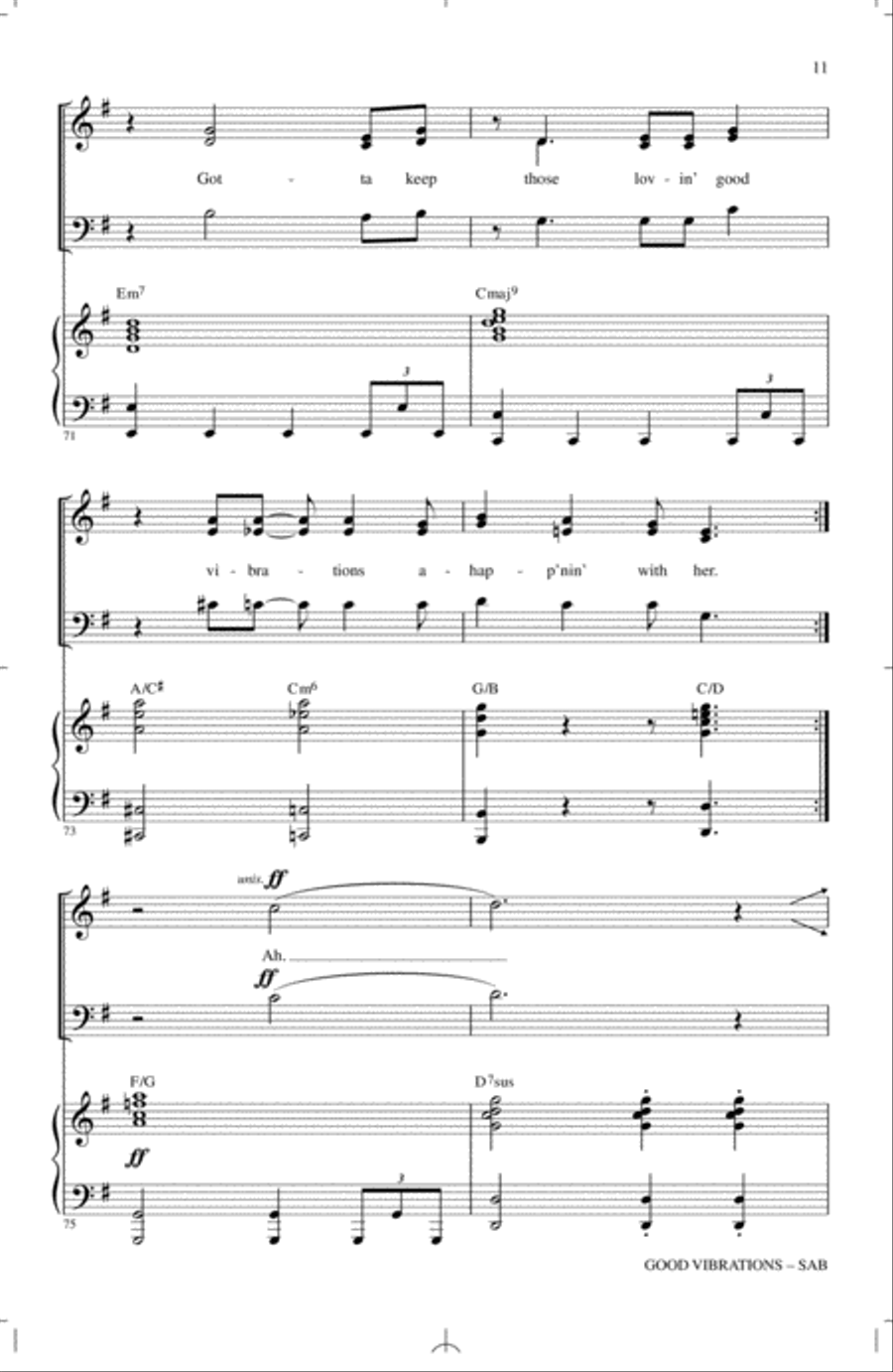 Good Vibrations Good Vibrations 3-Part scores gallery preview page 10