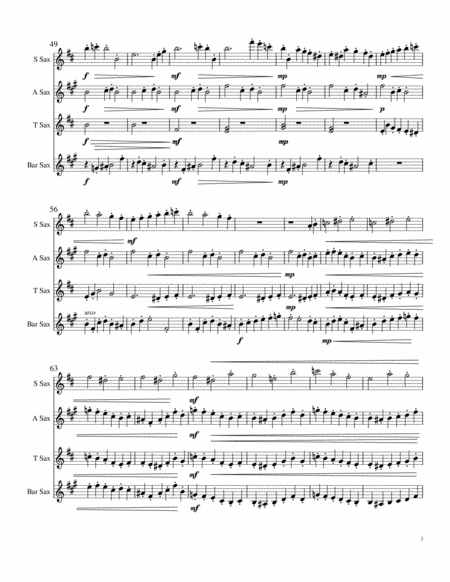 Mazurka for Sax Quartet, from Carol of the Bells image number null