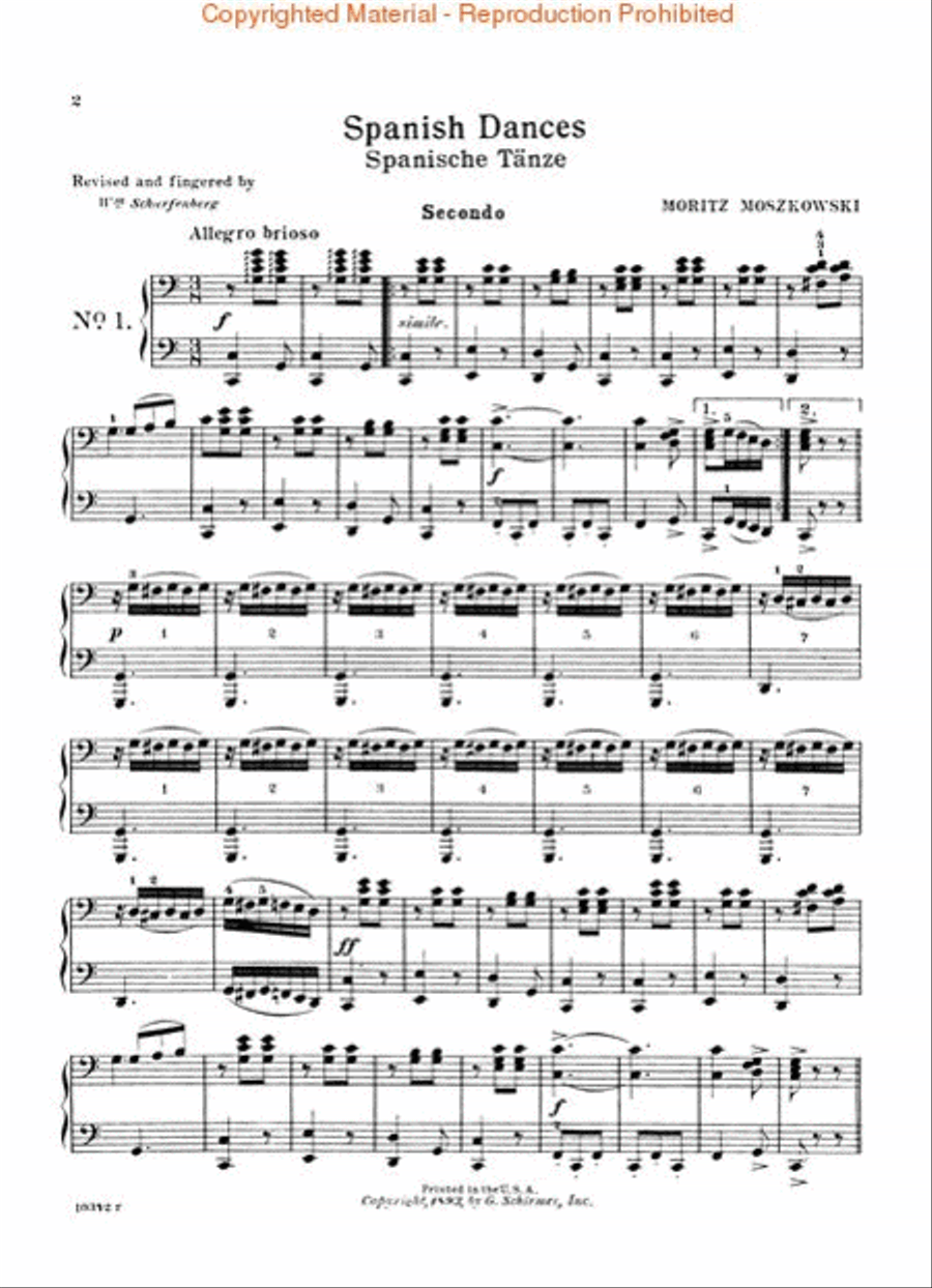 5 Spanish Dances, Op. 12 Piano Duet scores gallery preview page 2