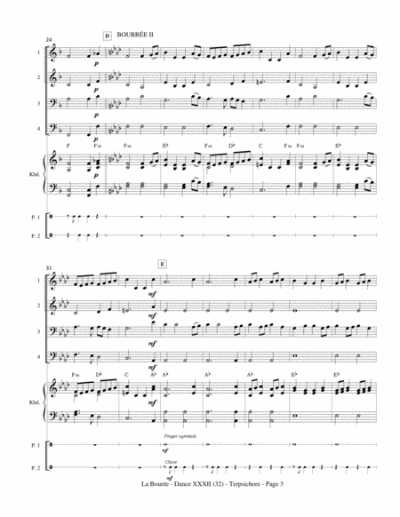 La Bourrée - Dance 32 from Terpsichore (Praetorius) for Wind Instruments image number null