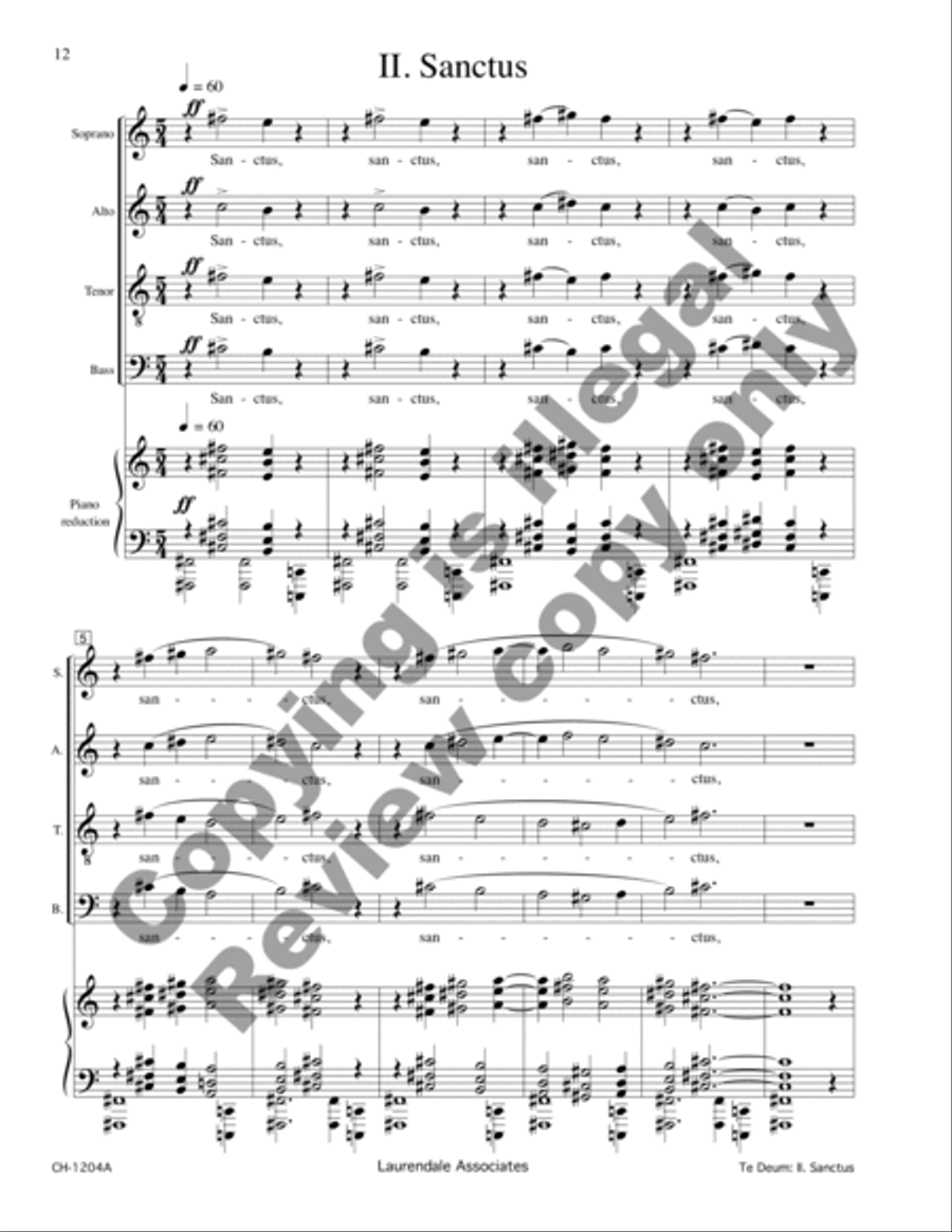 Te Deum (Choral Score)