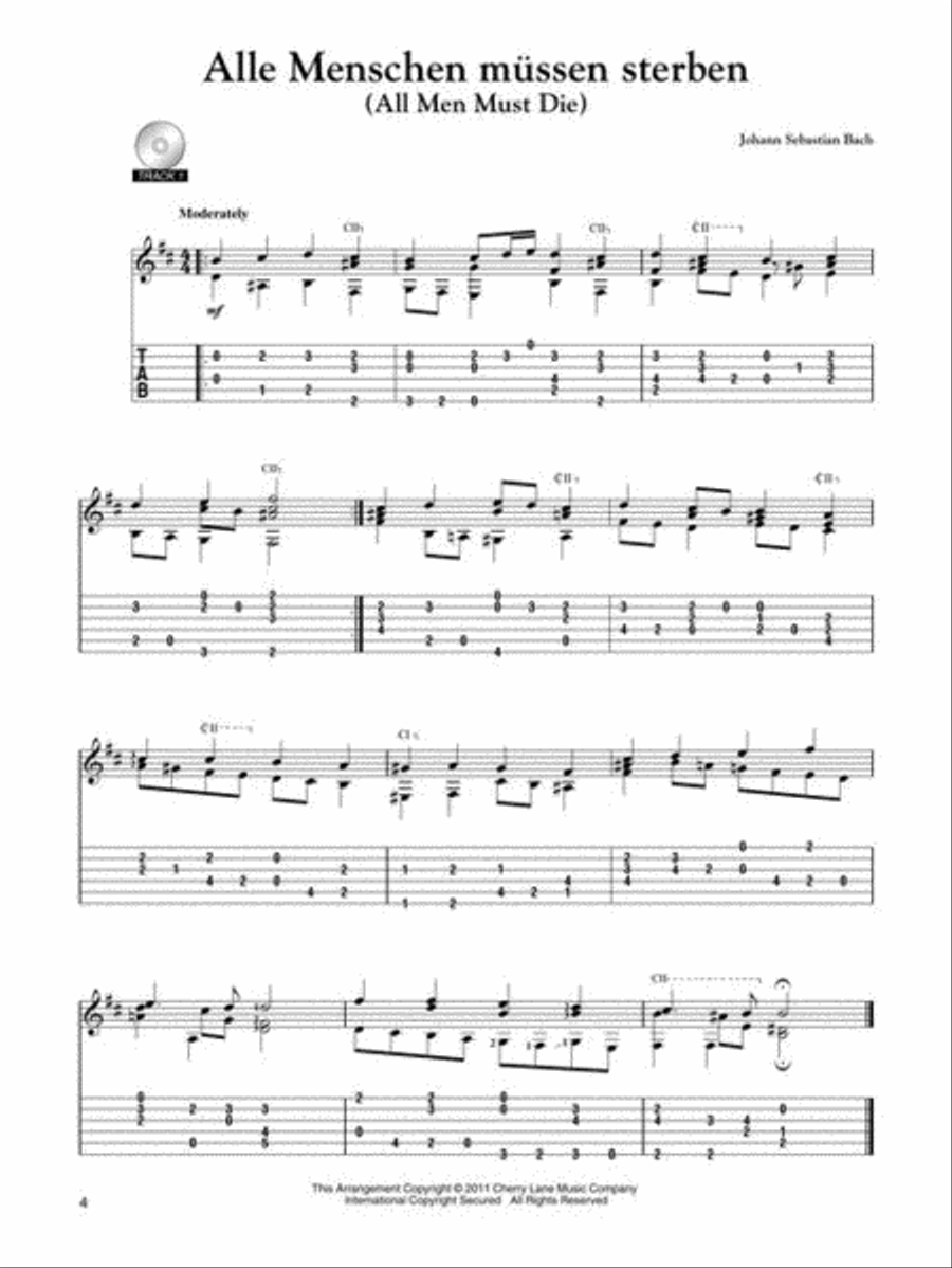70 Bach Chorales for Easy Classical Guitar Acoustic Guitar scores gallery preview page 5