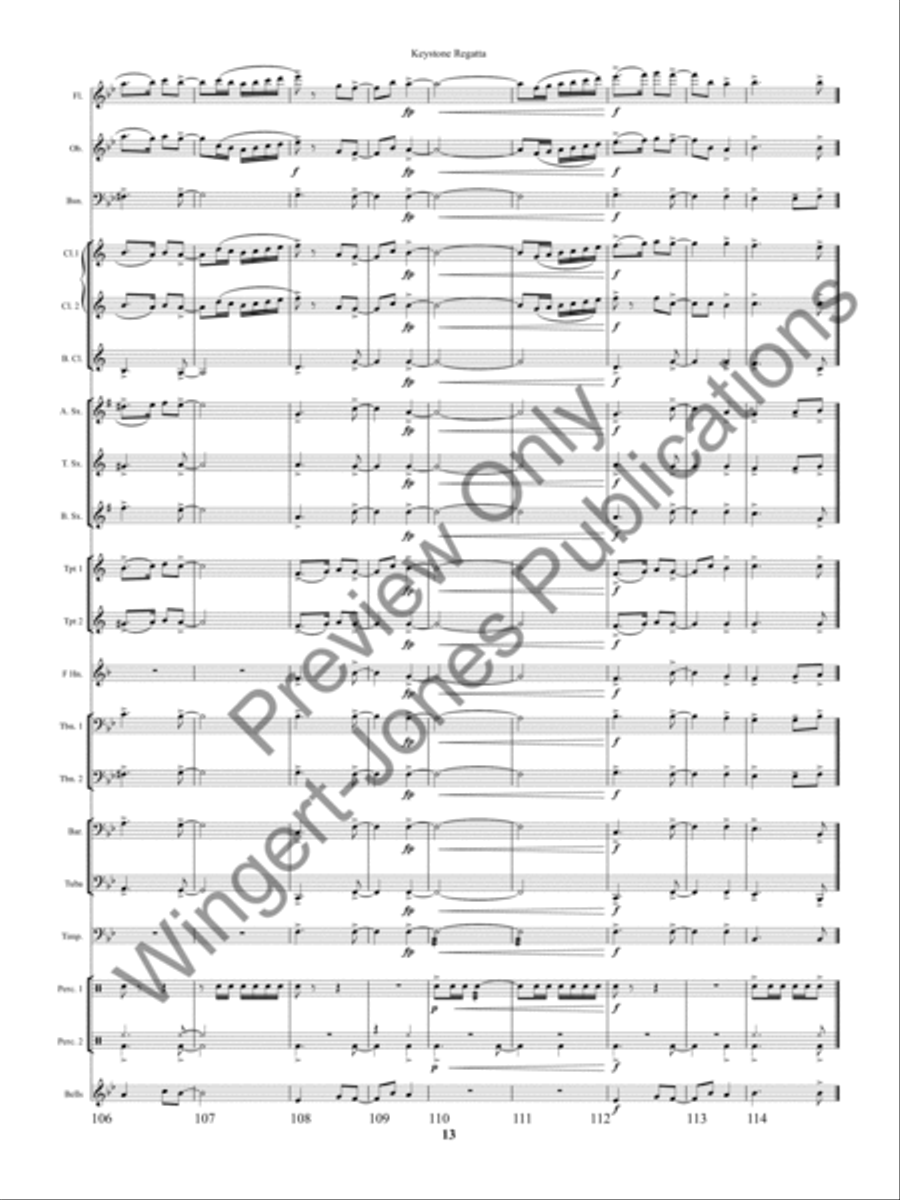 Keystone Regatta Concert Band scores gallery preview page 16