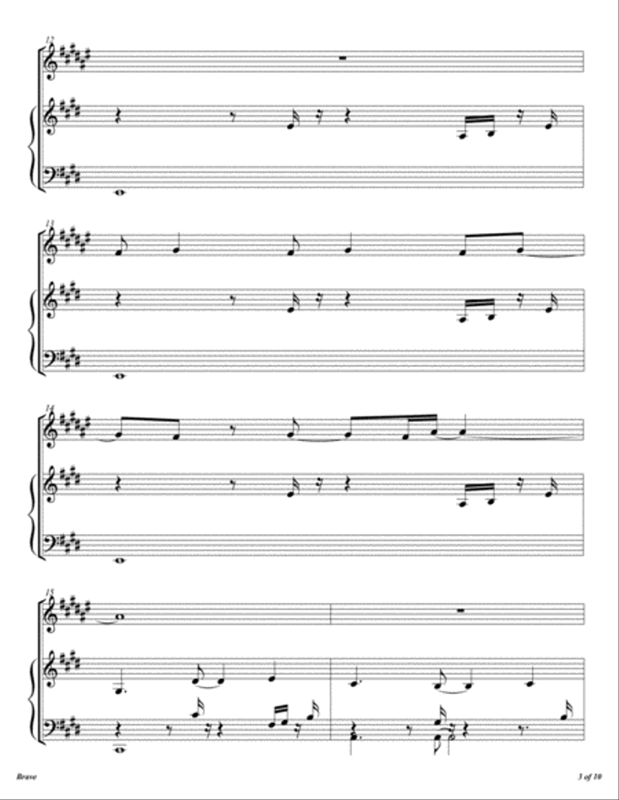 Brave Trumpet Solo scores gallery preview page 4