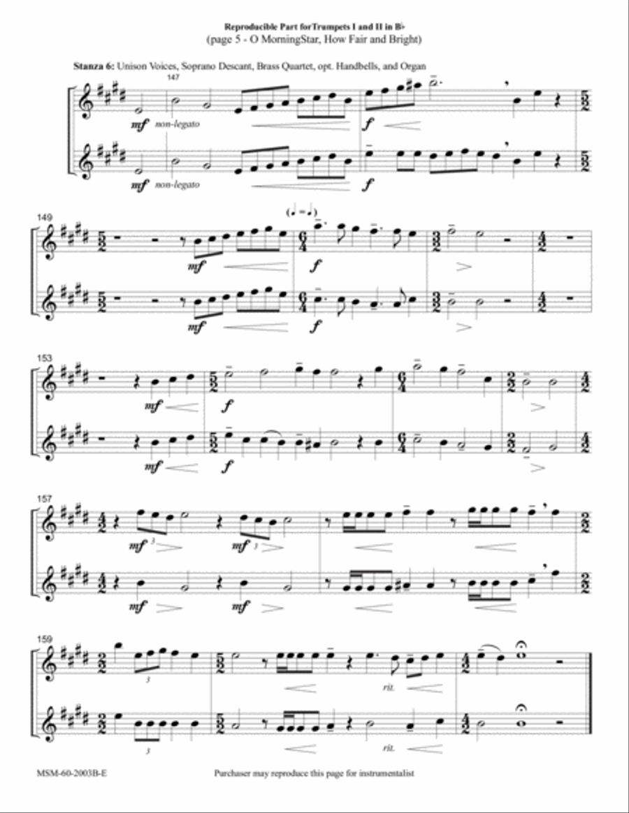 O Morning Star, How Fair and Bright Choir scores gallery preview page 5