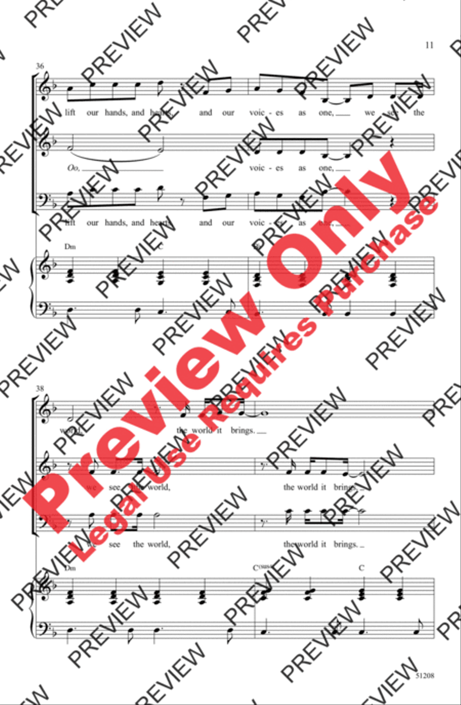 Beneath One Sun 3-Part scores gallery preview page 11