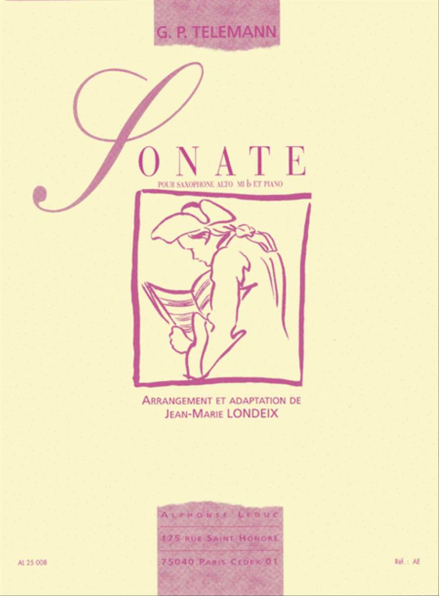 Sonate Sonate Alto Saxophone scores gallery preview page 1