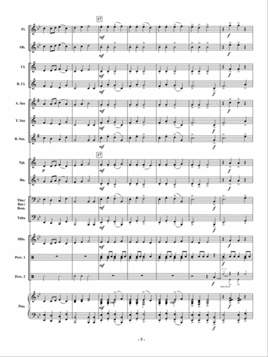 Uncle Buck's Truck Concert Band scores gallery preview page 4