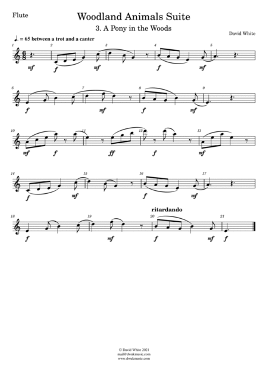 A Pony in the Woods Flute scores gallery preview page 3