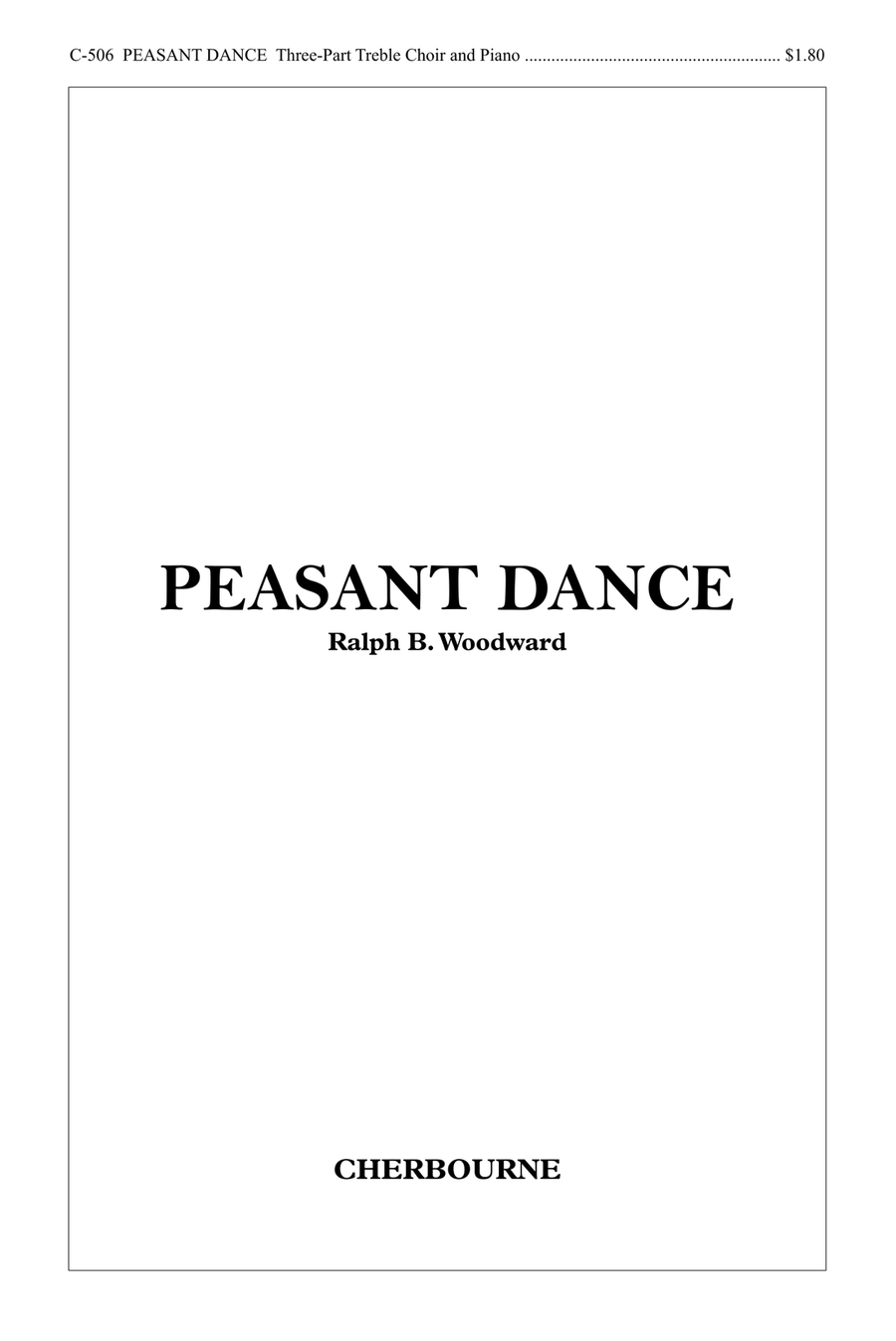 Peasant Dance SSA scores gallery preview page 1