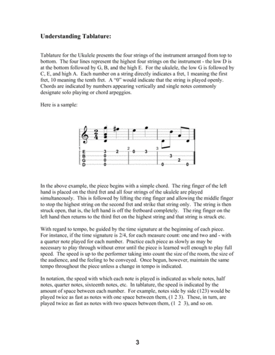 Anton Diabelli Thirty easy studies for the guitar Opus 39 For Low G Ukulele