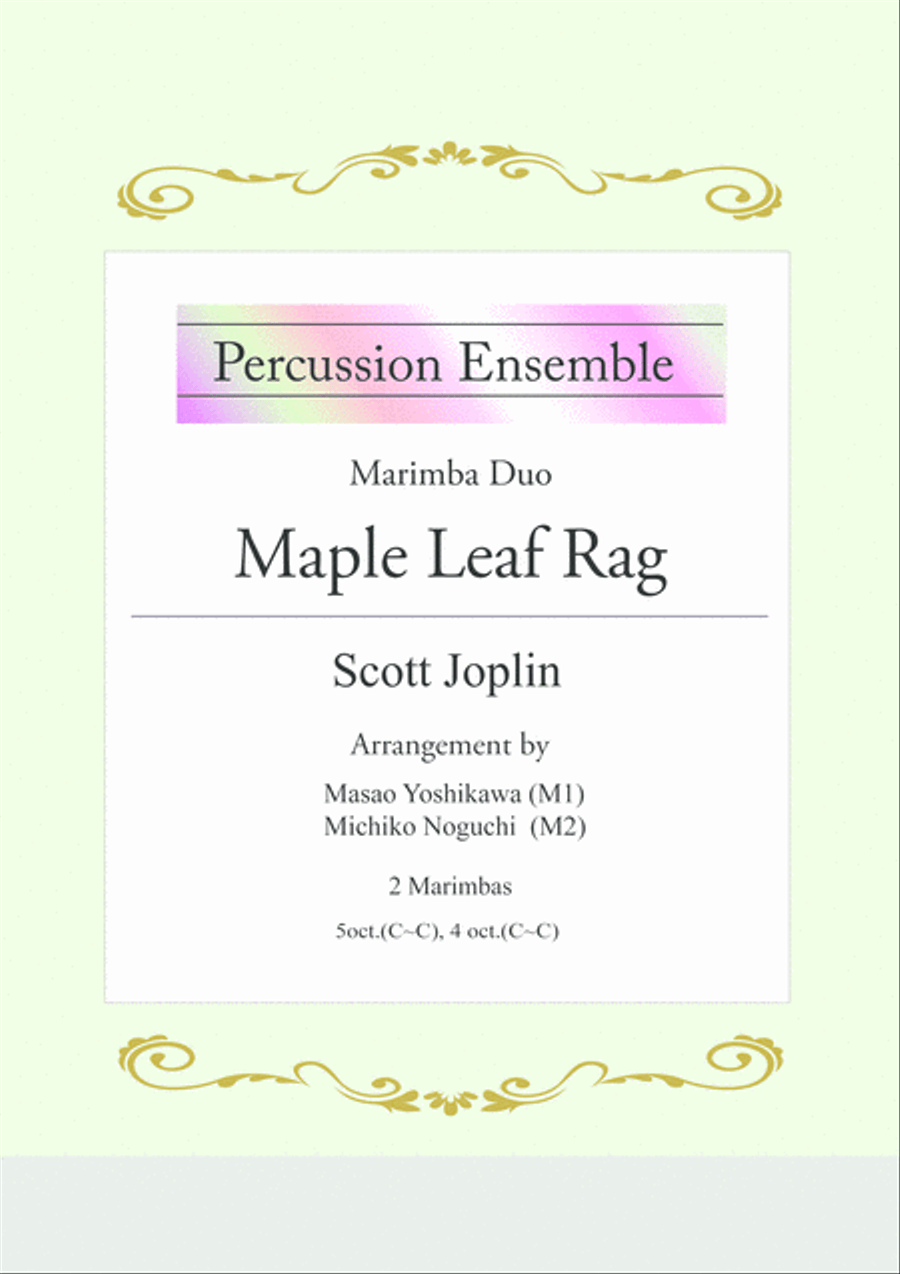 Maple Leaf Rag Maple Leaf Rag Percussion Ensemble scores gallery preview page 1