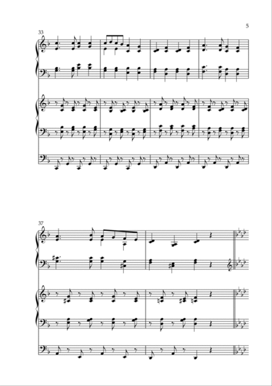 Hey, Sokoly, Op. 225 (Organ Duet) by Vidas Pinkevicius Organ Solo scores gallery preview page 5