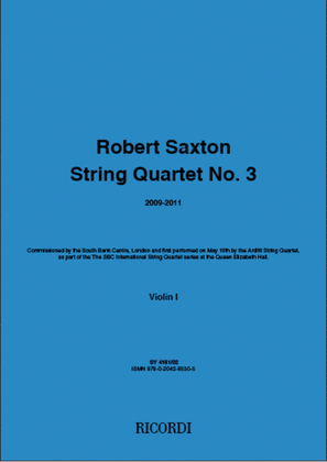 Book cover for String Quartet No. 3
