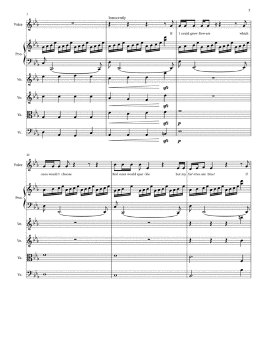 Pisces: If I Could Grow Flowers Chamber Orchestra scores gallery preview page 2