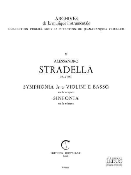 Symphonia In F Major, Pour 2 Violons Et Basse (orchestra-strings