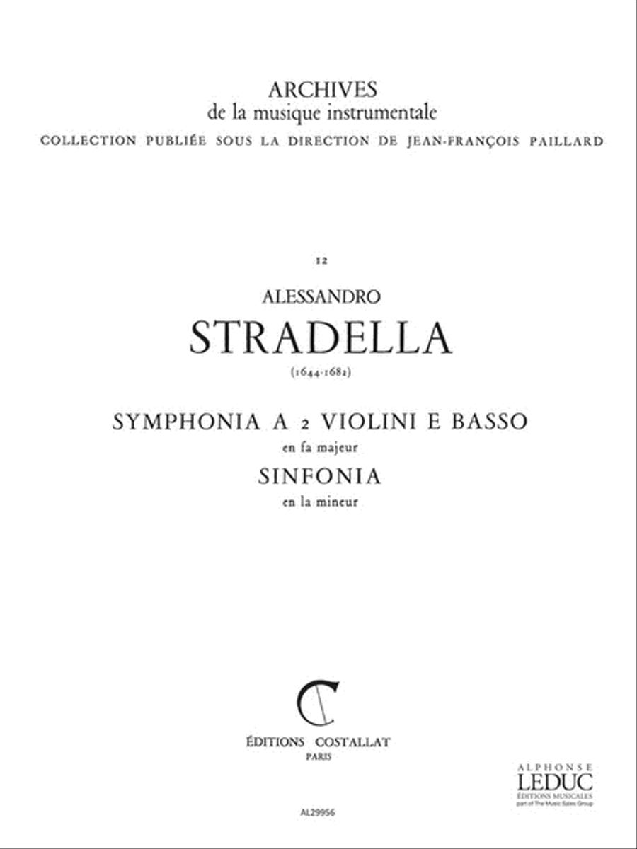 Symphonia In F Major, Pour 2 Violons Et Basse (orchestra-strings Collection / Songbook scores gallery preview page 1