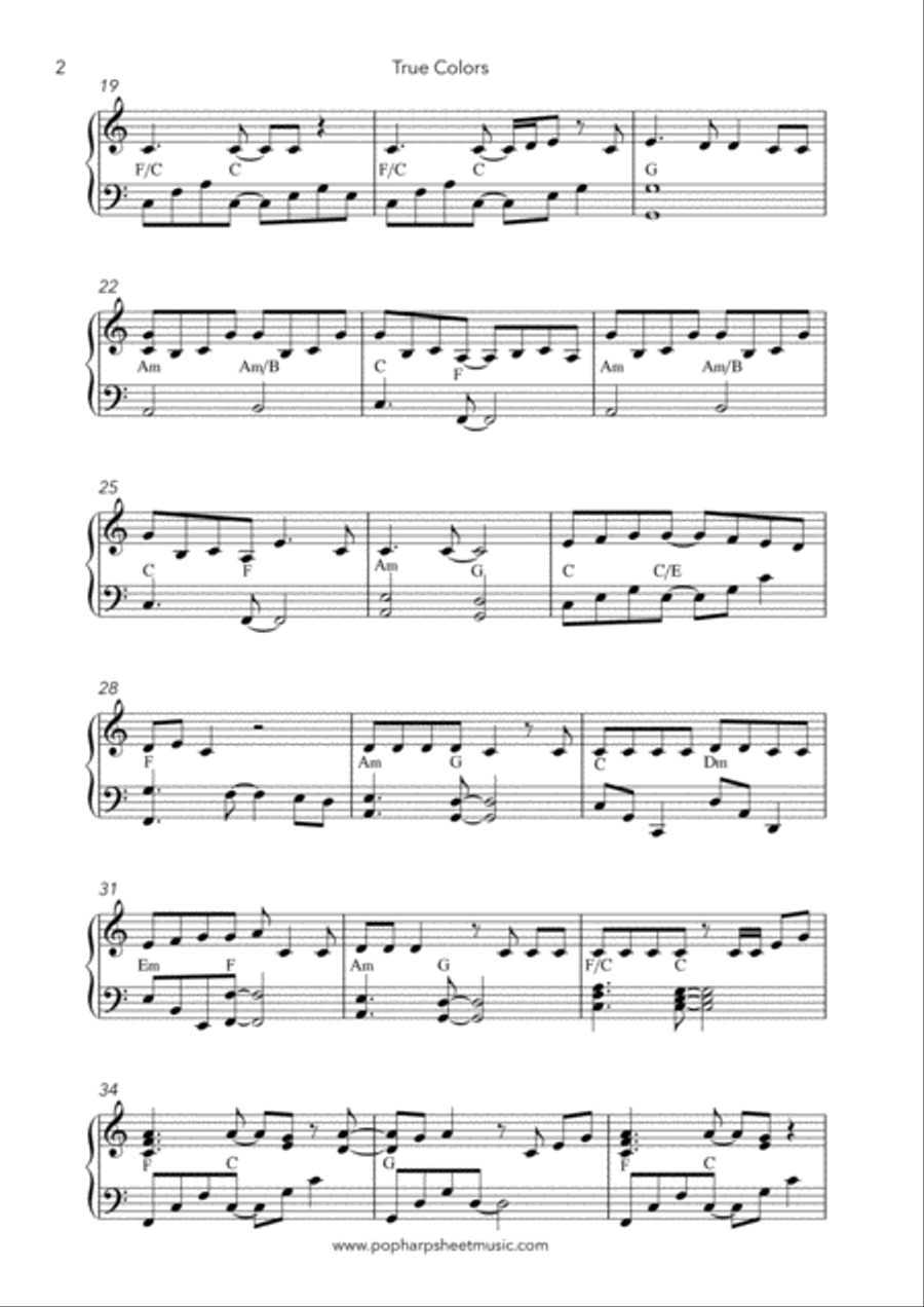 True Colors True Colors Harp scores gallery preview page 2