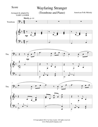 WAYFARING STRANGER (Trombone/Piano and Trb Part)