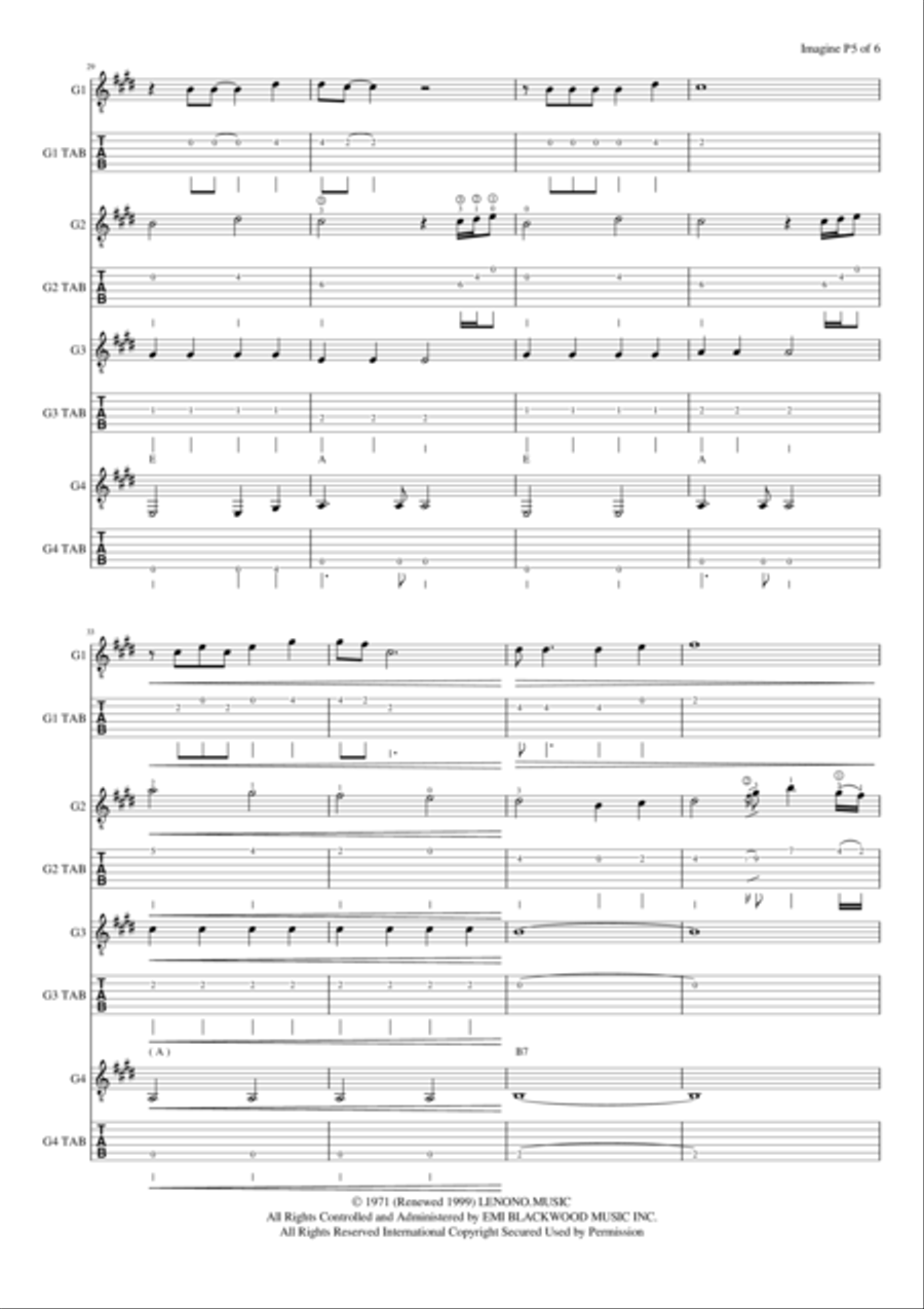 Imagine Guitar Ensemble scores gallery preview page 5