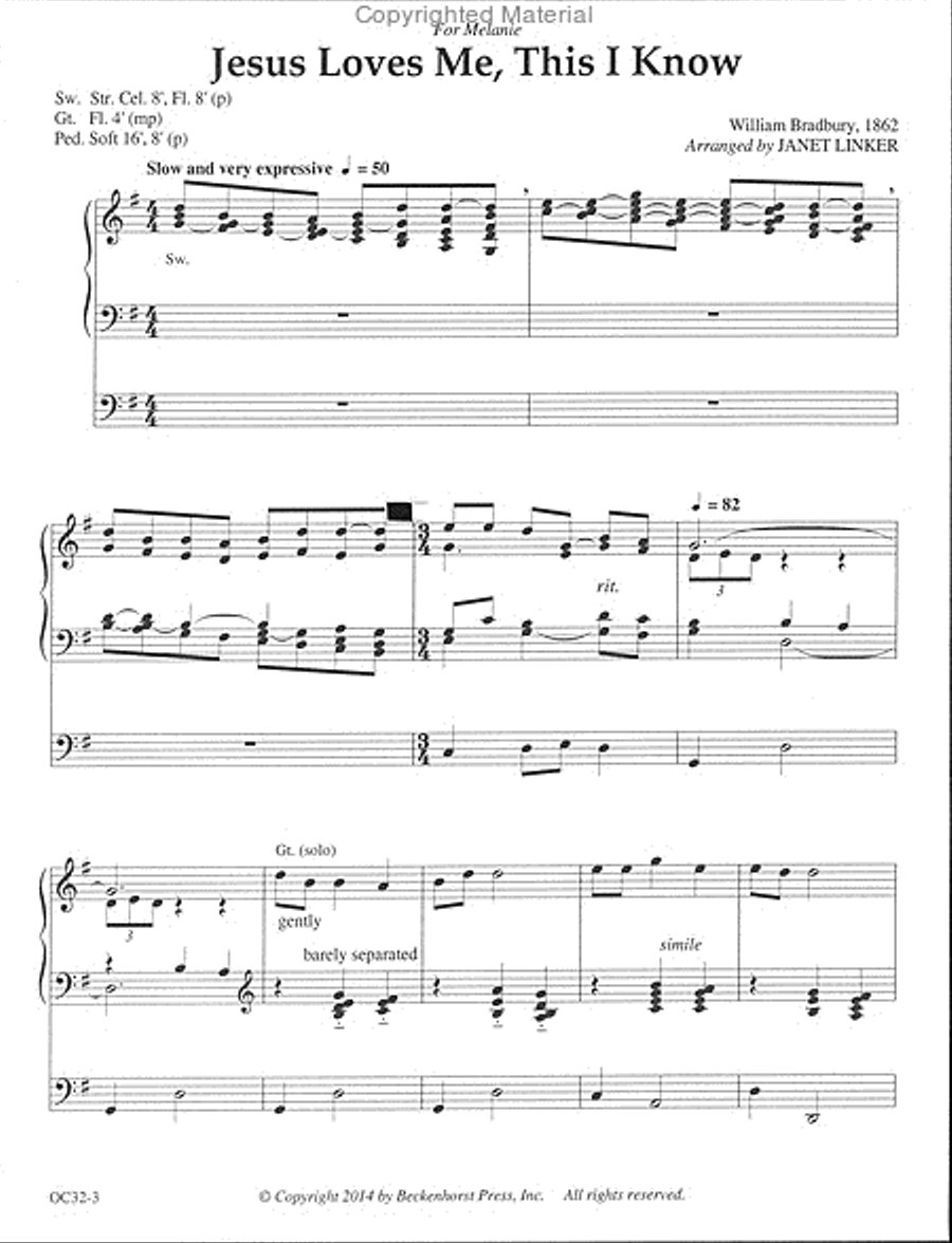 Jesus Loves Me, This I Know - Linker Organ scores gallery preview page 2