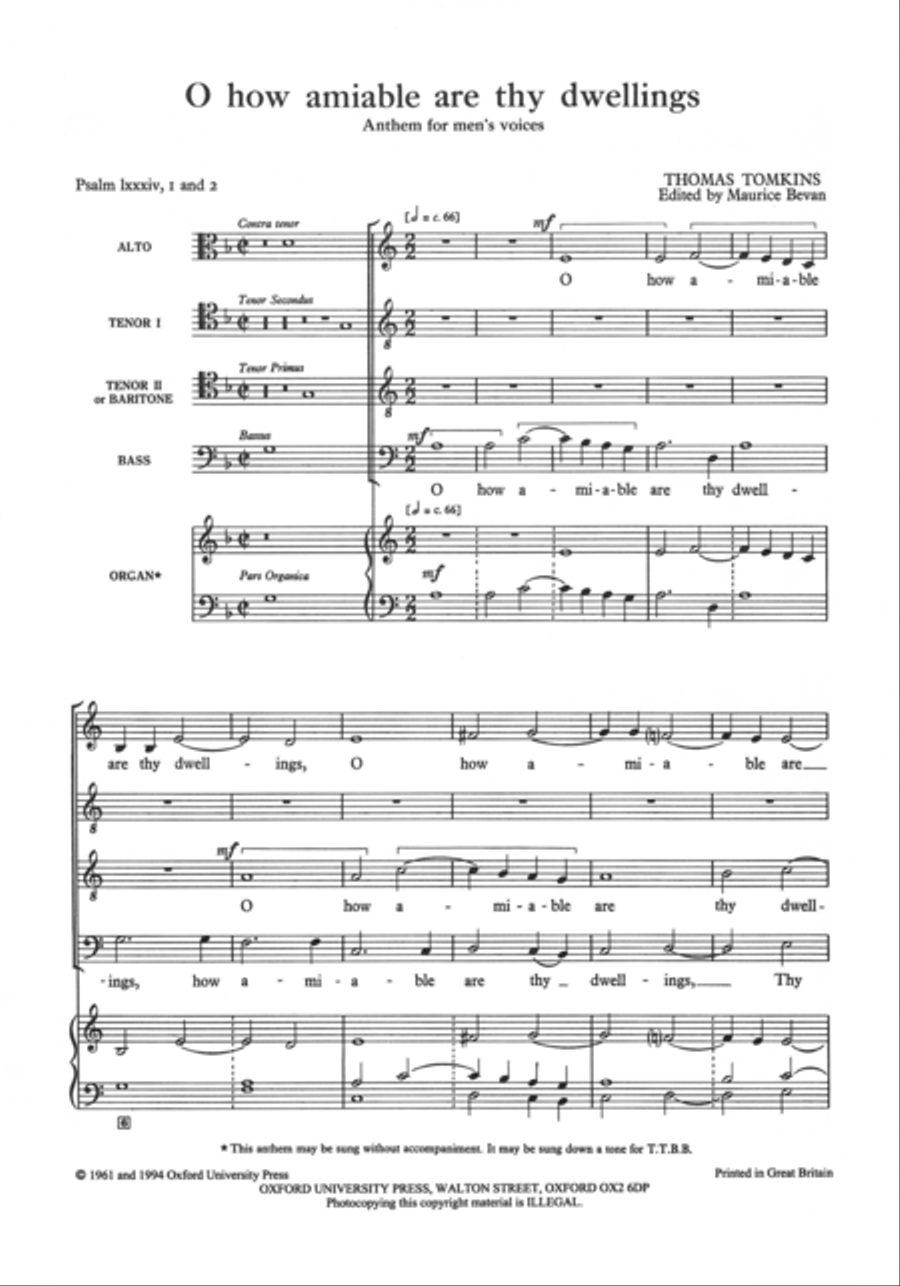 O how amiable are thy dwellings TTBB scores gallery preview page 2