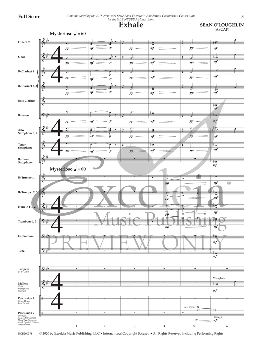 Exhale Concert Band scores gallery preview page 3