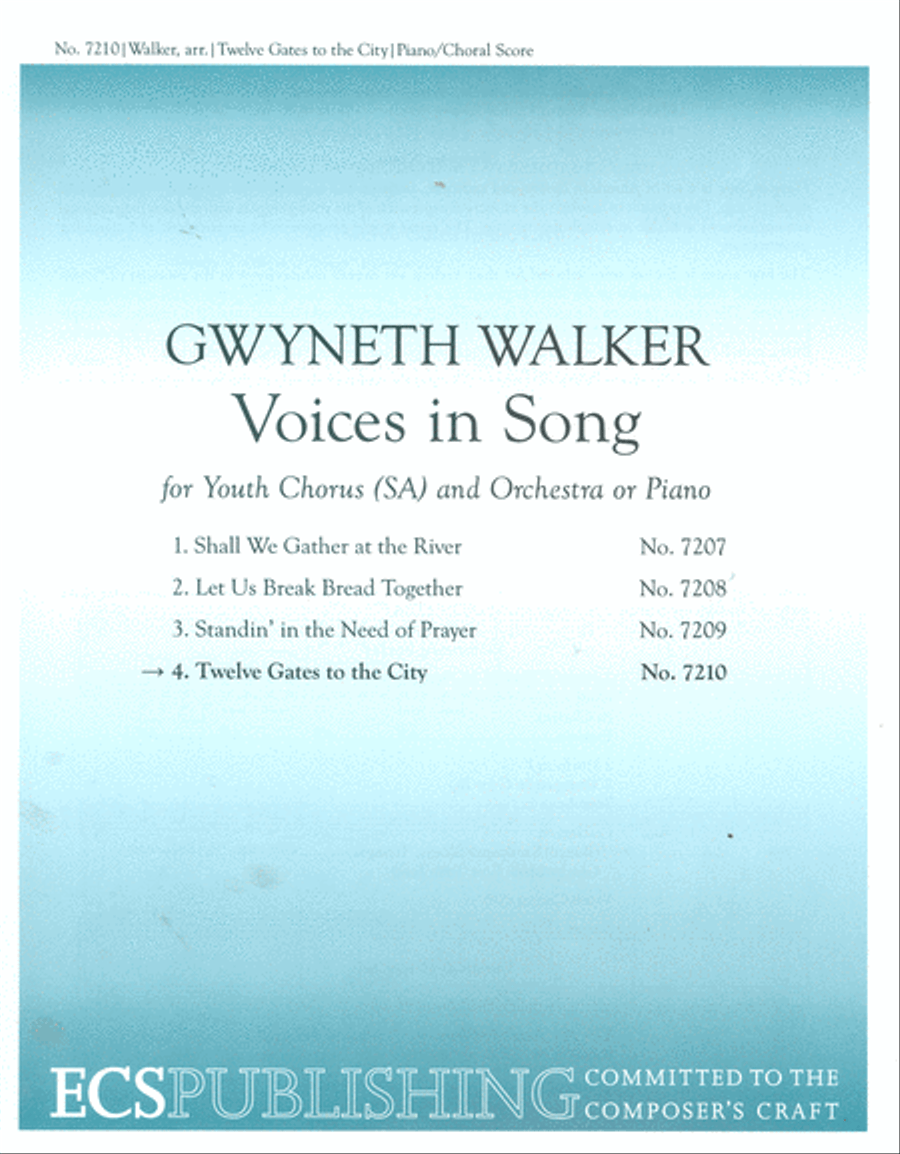 Voices in Song: 4. Twelve Gates to the City SA scores gallery preview page 1