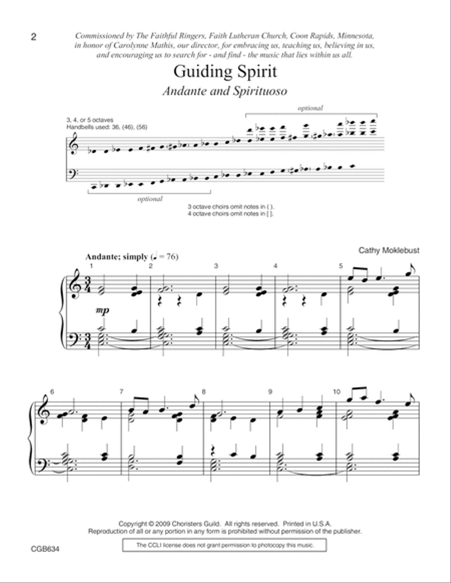Guiding Spirit Handbell Choir scores gallery preview page 2