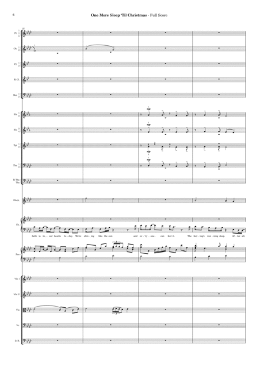 One More Sleep 'til Christmas Full Orchestra scores gallery preview page 6
