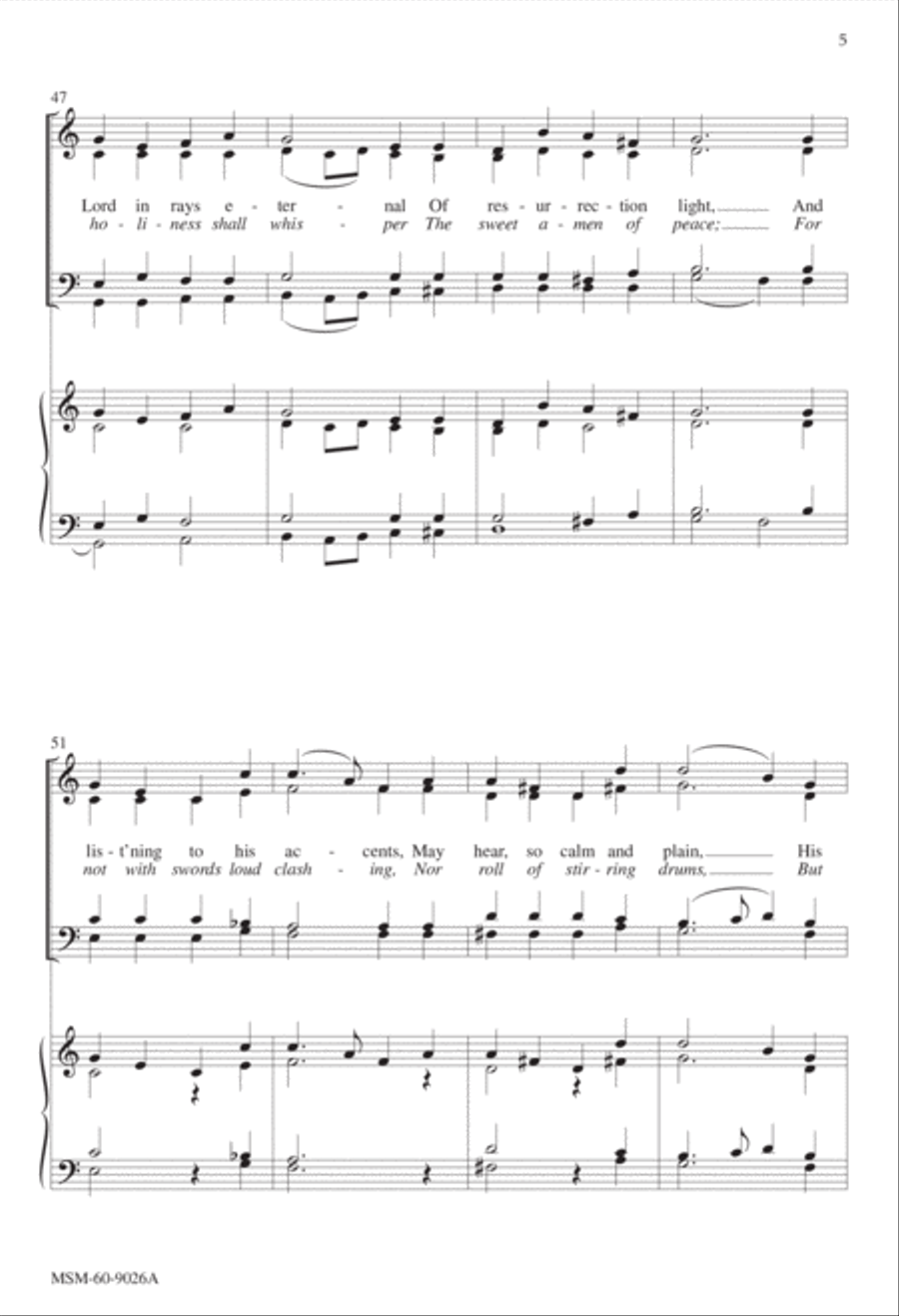 The Day of Resurrection Lead On, O King Eternal 4-Part scores gallery preview page 5