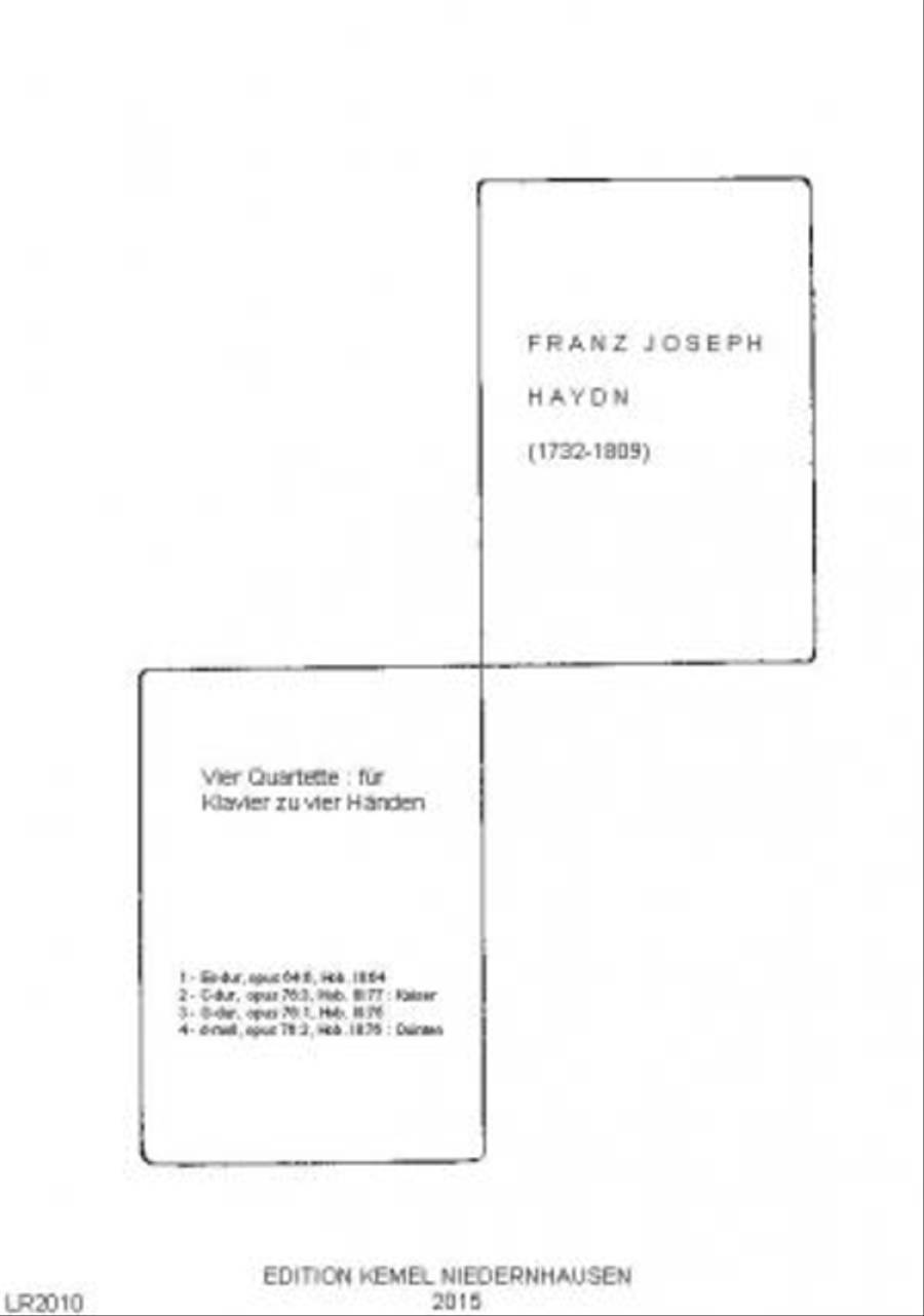 Vier Quartette Vier Quartette Piano Duet scores gallery preview page 1