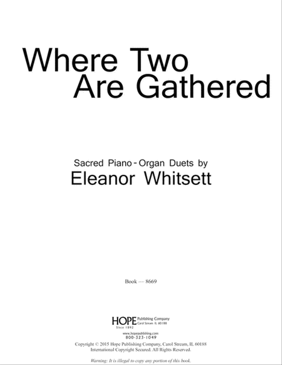 Where Two Are Gathered Organ scores gallery preview page 2