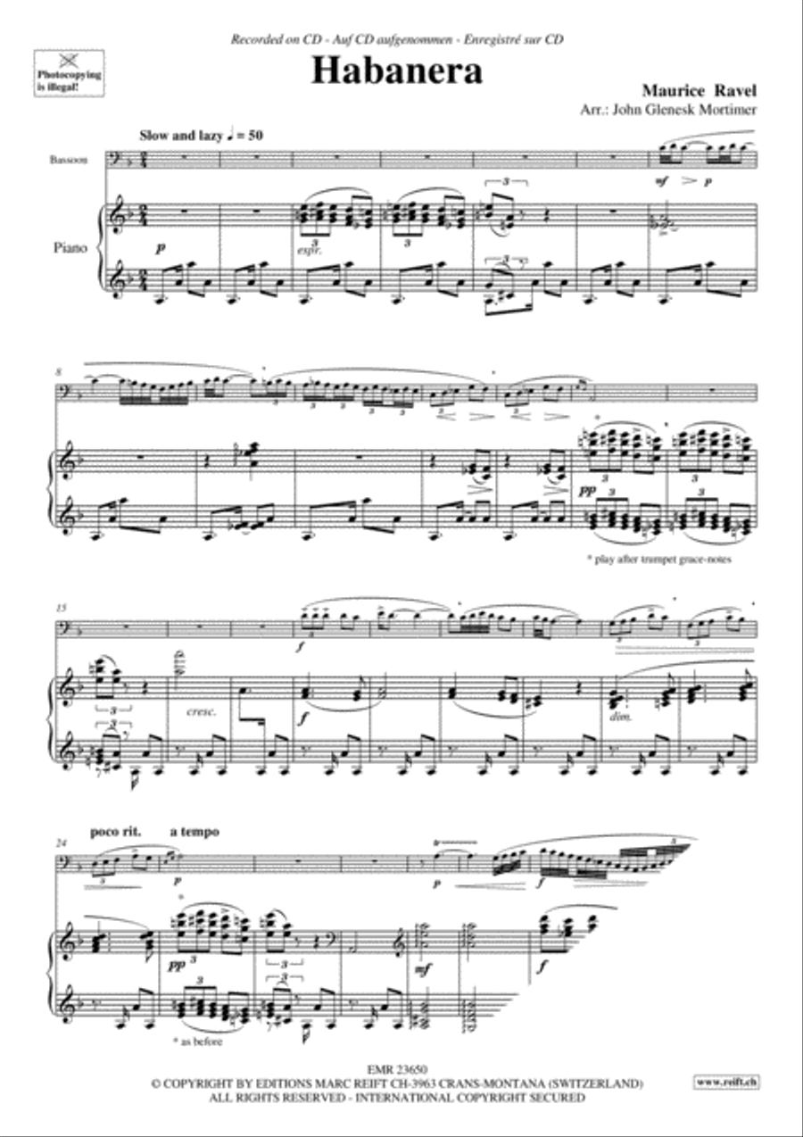 Habanera Bassoon Solo scores gallery preview page 3