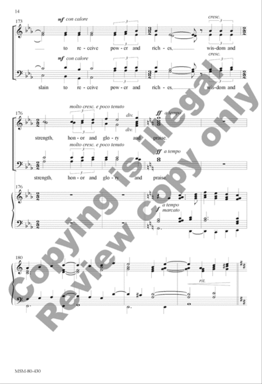 Canticle of Jesus Christ, Our Redeemer 4-Part scores gallery preview page 29