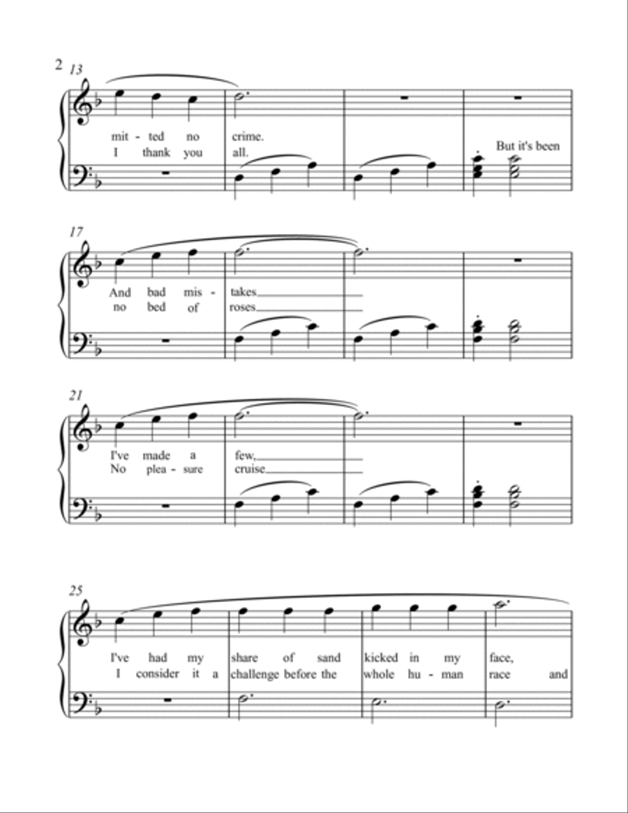 We Are The Champions Easy Piano scores gallery preview page 2
