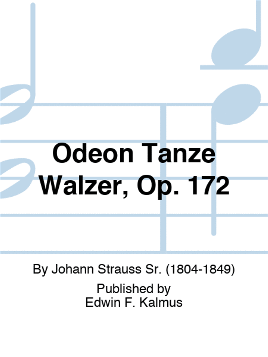 Odeon Tanze Walzer, Op. 172 Set of Parts scores gallery preview page 1