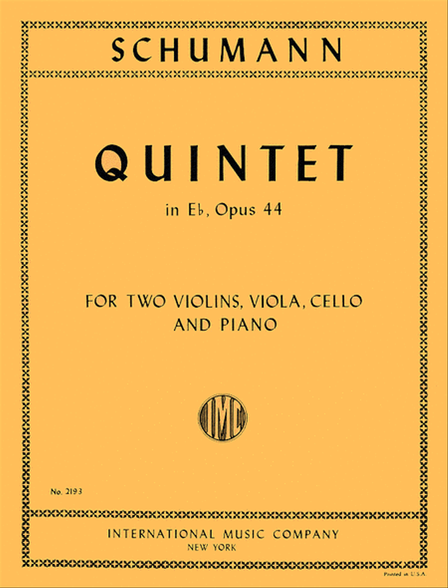 Quintet In E Flat Major, Opus 44 Piano Quintet scores gallery preview page 1