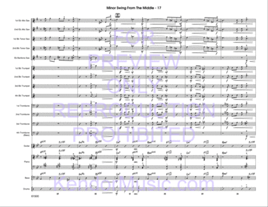Minor Swing From The Middle (Full Score) Jazz Ensemble scores gallery preview page 18