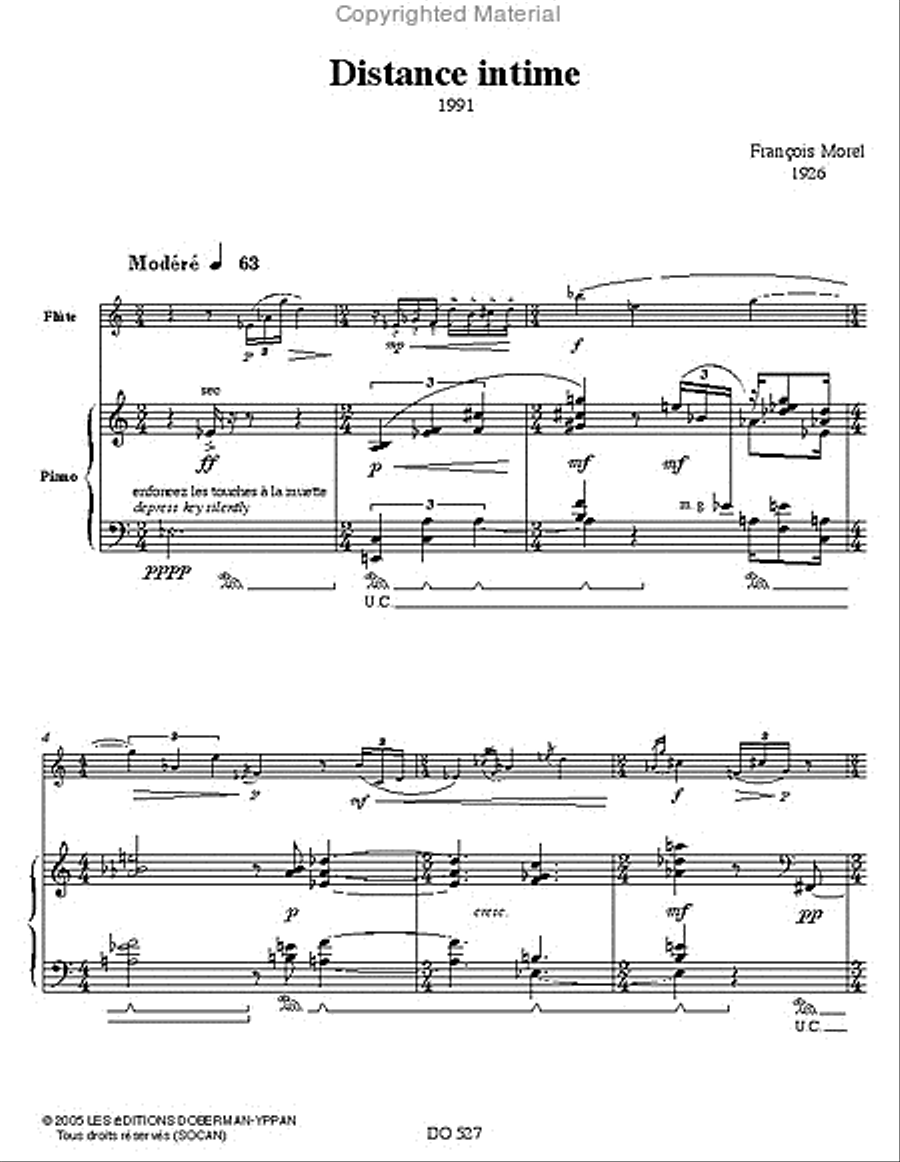 Distance intime Flute Solo scores gallery preview page 2