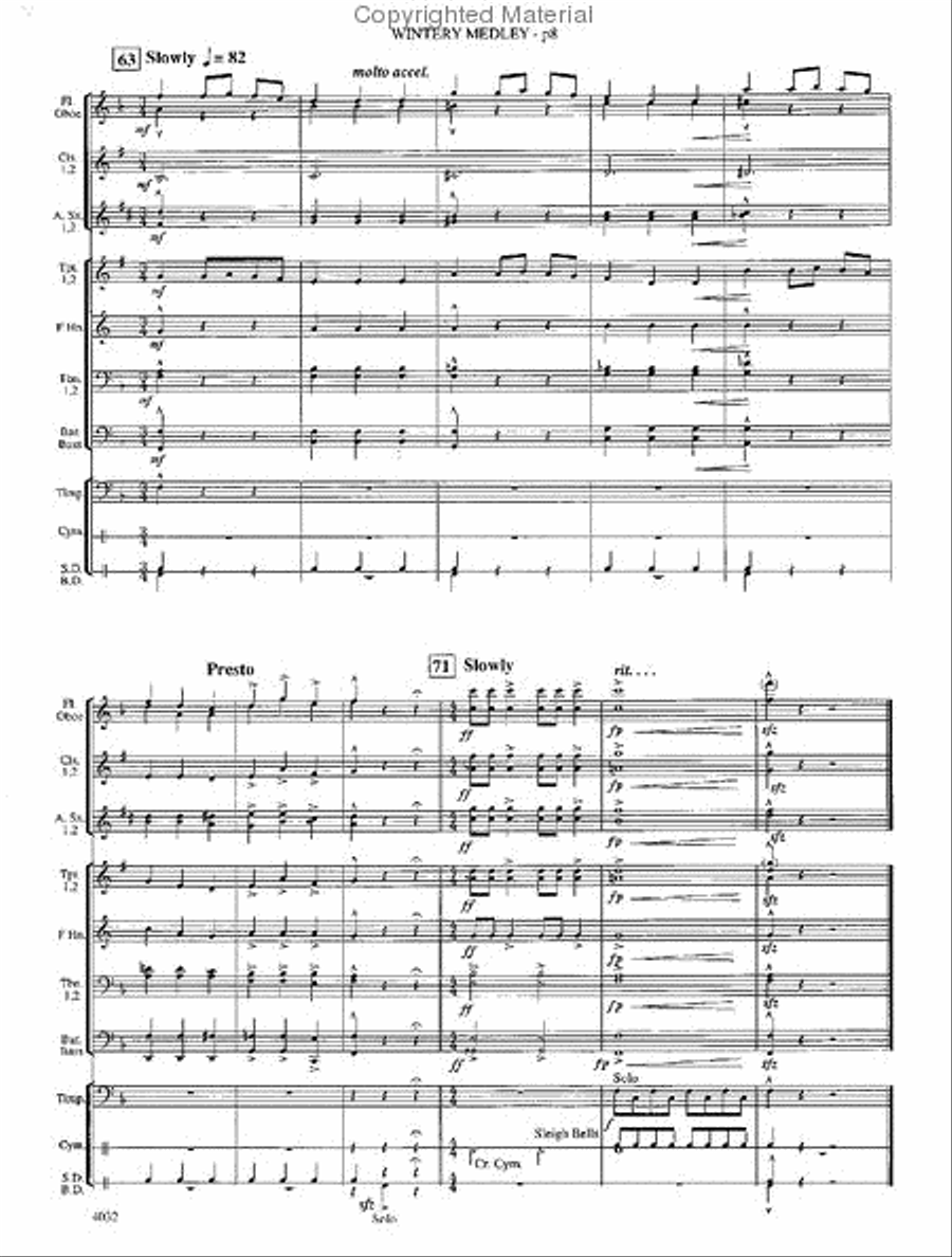 Festive Yuletide Cameos Concert Band scores gallery preview page 8