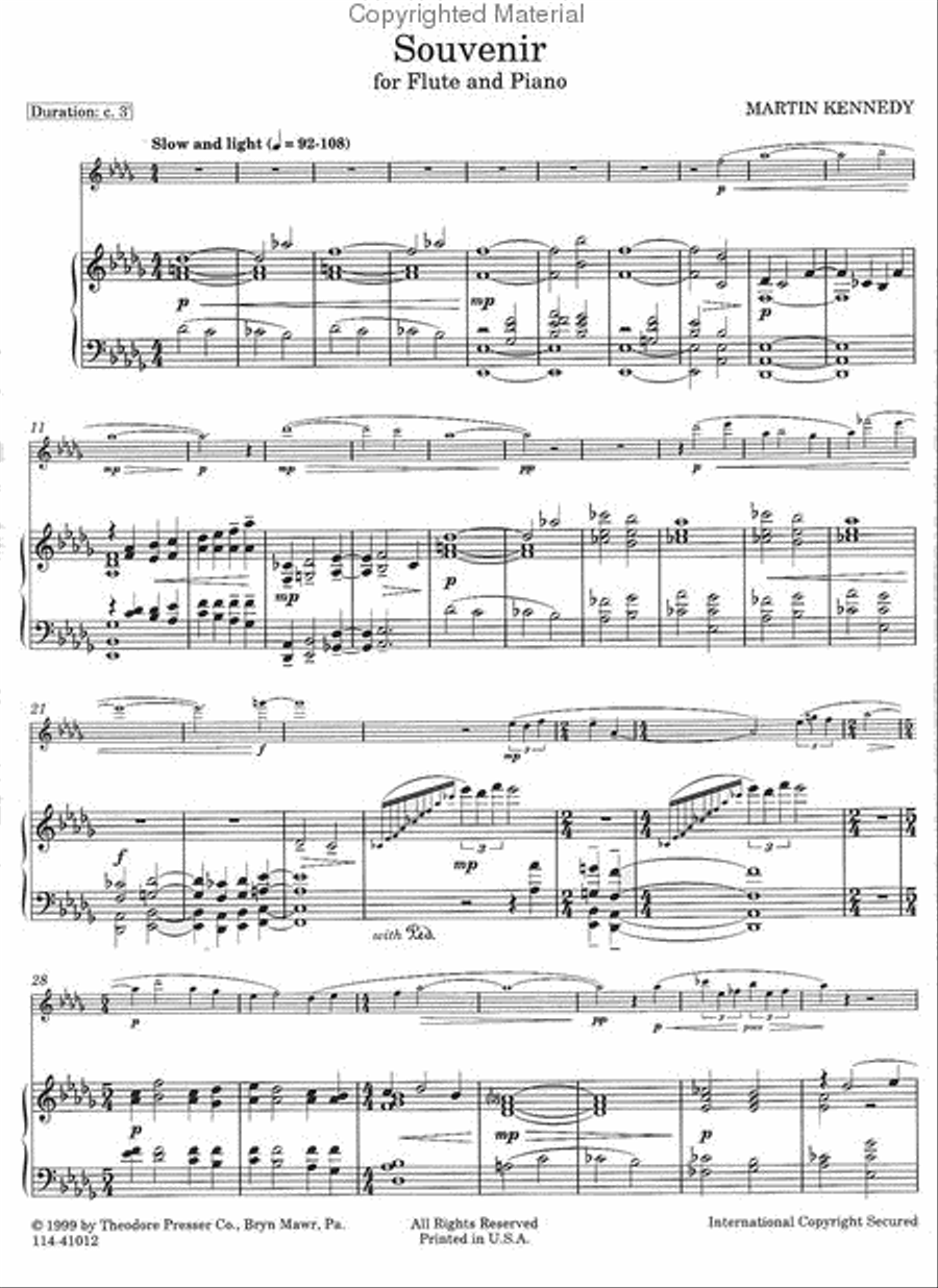 Souvenir Souvenir Chamber Music scores gallery preview page 2
